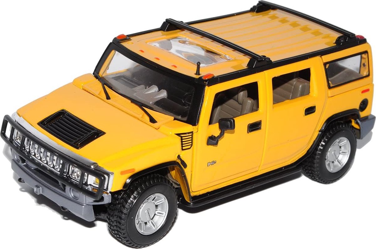 2003 Hummer SUV (Geel) (17 cm) 1/24 Maisto [{Modelauto - Schaalmodel - Miniatuurauto}